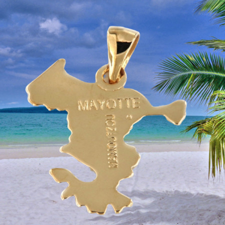 Pendentif Carte Mayotte Plaqué Or
