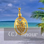 Pendentif Grappe Raisin Plaqué Or