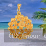 Pendentif Plaqué Or Tété Créole Ond