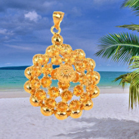 Pendentif Plaqué Or Tété Créole Ond