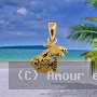 Pendentif Réunion Cocotier Plaqué or