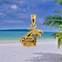 Pendentif Réunion Cocotier Plaqué or