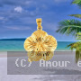 Pendentif Hibiscus GM Plaqué or