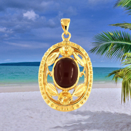 Pendentif Cornaline ajouré