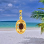Pendentif Cornaline ajouré plaqué