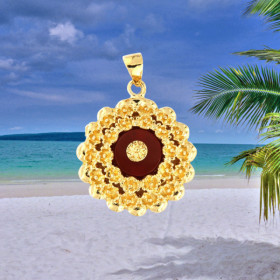Pendentif Tété Ondule Cornaline