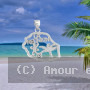 Pendentif Margouillat et Cocotier Argent