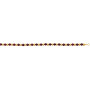 10Bracelet Or 18 Carats Grenats 6MM et Boules 6MM