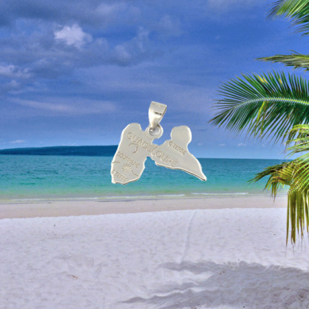 Pendentif Argent Carte des iles