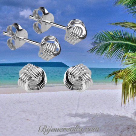 Boucles d'oreilles Noeuds Marin