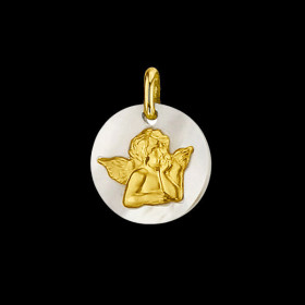 Médaille nacre Ange or