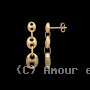 Boucles pendantes chute 3 Grains de café or