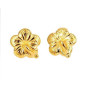 Boucles d'oreilles Créoles Clou Hibiscus