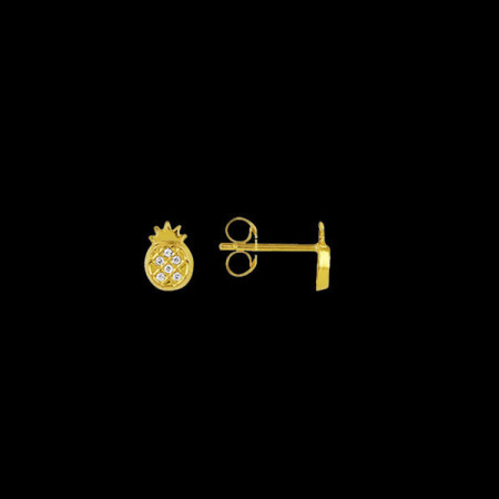 Boucles d'oreilles Ananas or
