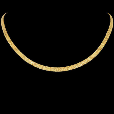 Collier double Palmier plat droit