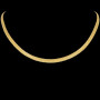 Collier double Palmier plat droit