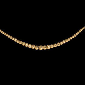Collier Boules légères lisses en chute