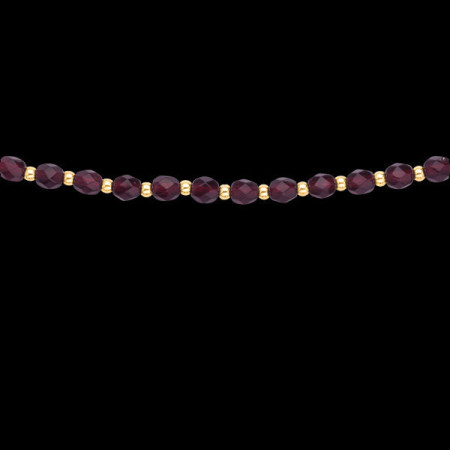 Collier Boules cristal Grenat