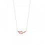 Collier Forçat imitation Corail plaqué Or