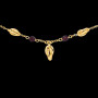 Collier 3 Noeuds Forçat Y cristaux Grenat