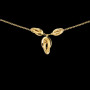 Collier 3 Noeuds Forçat Y Chute Or 18 Carat