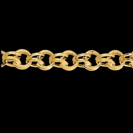 10Bracelet Gros sirop mailles alternées lisses