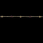 Bracelet 2 Boules Forçat 2 cristaux Grenat