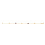 Bracelet 2 Boules Forçat 2 cristaux Grenat