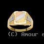 Chevalière carrée ciselée