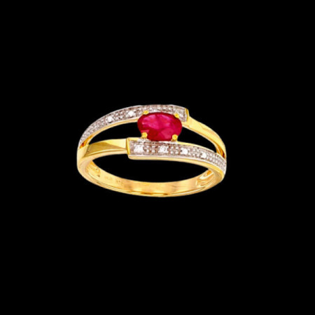 Bague Or pierre de centre