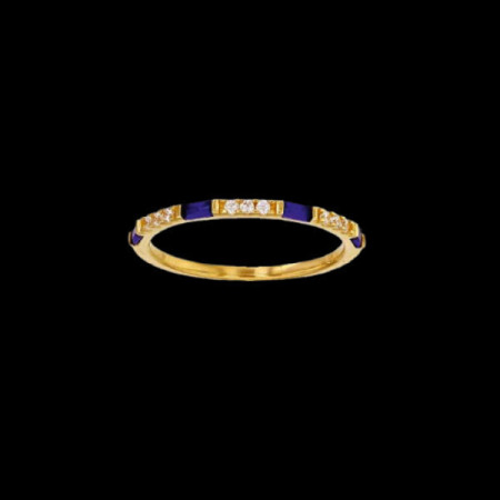 Bague ornée oxydes de zirconium blancs