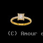 Bague solitaire carré entouré oxydes de zirconium