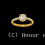 Bague solitaire rond entouré oxydes de zirconium