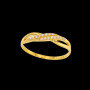 Bague torsadée oxydes de zirconium 2 rangs