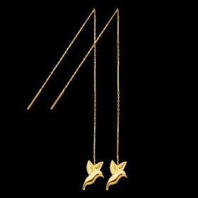 Boucles Pendante colibri Or