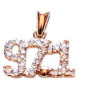 Pendentif Plaqué Or Chiffres Avec pierre