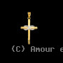 Pendentif croix Or avec infini en Or blanc