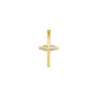 Pendentif croix Or avec infini en Or blanc