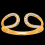 Bague boucles dos a dos Or diamants