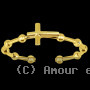 Bague ouverte dizainier Croix Or jaune 18 Carats