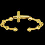 Bague ouverte dizainier Croix Or jaune 18 Carats