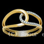 Bague entrelacée ajourée Or diamants