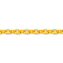 Chaîne maille Forçat claire miroir 1mm 18 Carats