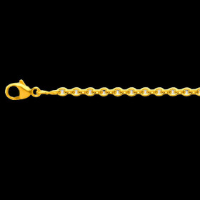 Chaîne maille Forçat ronde 1.10 mm 18 Carats