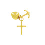 Pendentif 3 Vertus coeur /croix/ ancre Or 18 Carats