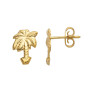 Boucles oreilles Puce Palmier Or