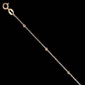 Chaîne de cheville petites Boules Or 18 Carats