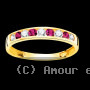 Bague Disque Or Jaune 18 Carats Pierre
