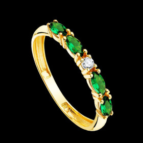 Bague Marquise Or Jaune 18 Carats