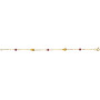 10Bracelet Or 18 Carats Forcat 2 Graines et 2 Grenats